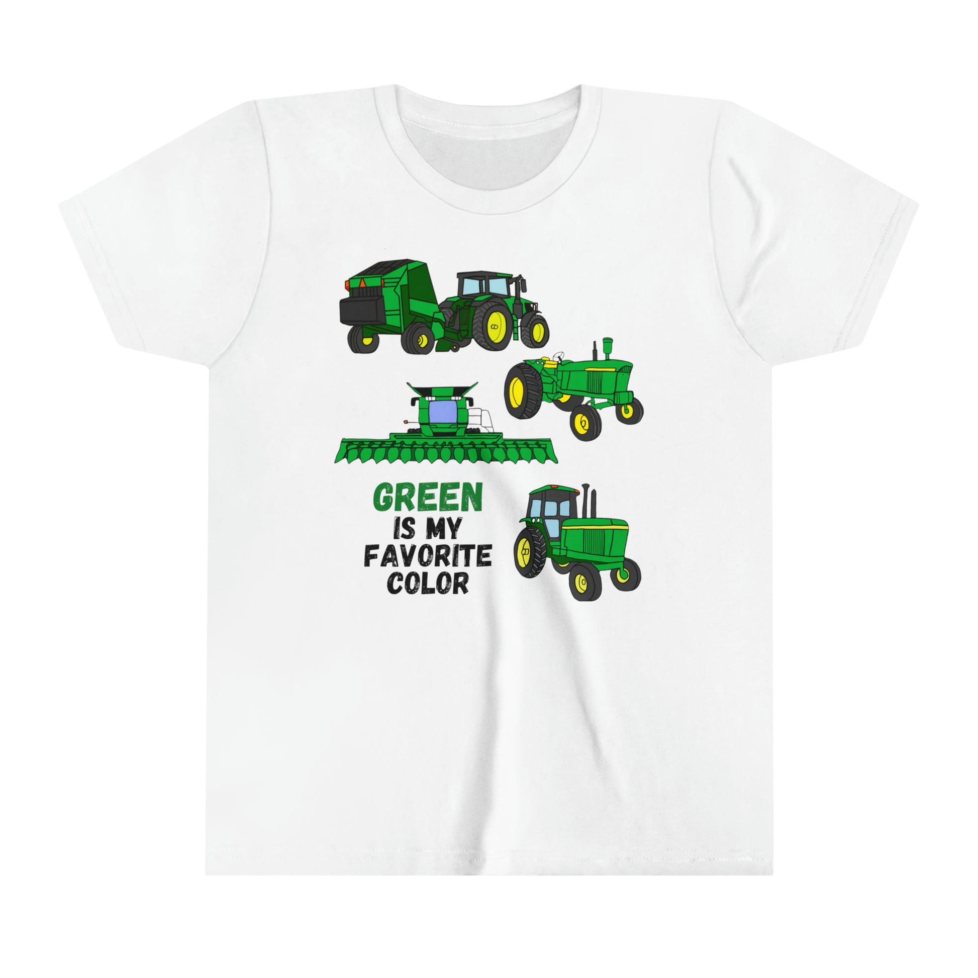 Green is my favorite color Youth Short Sleeve Tee - My Country Kid