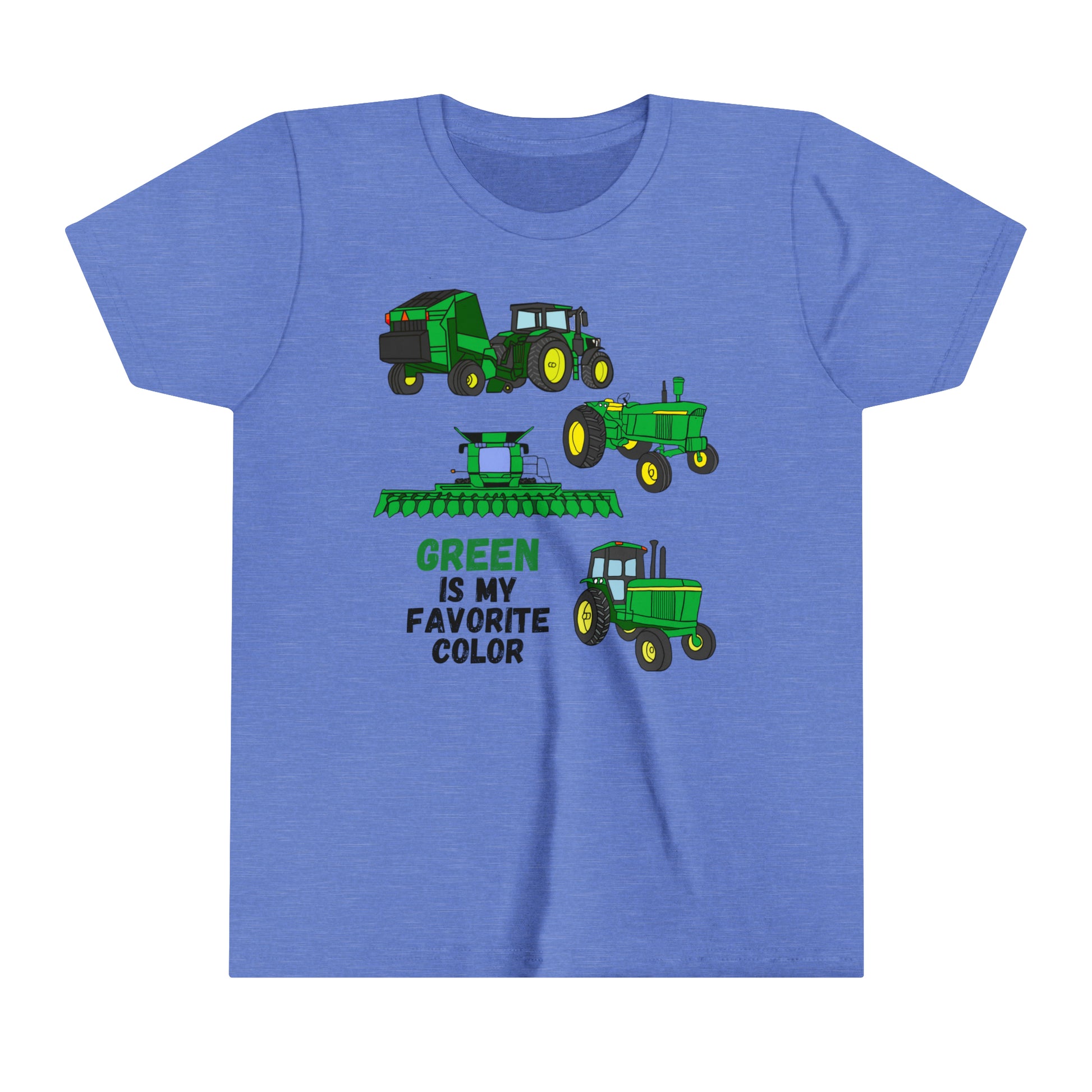 Green is my favorite color Youth Short Sleeve Tee - My Country Kid