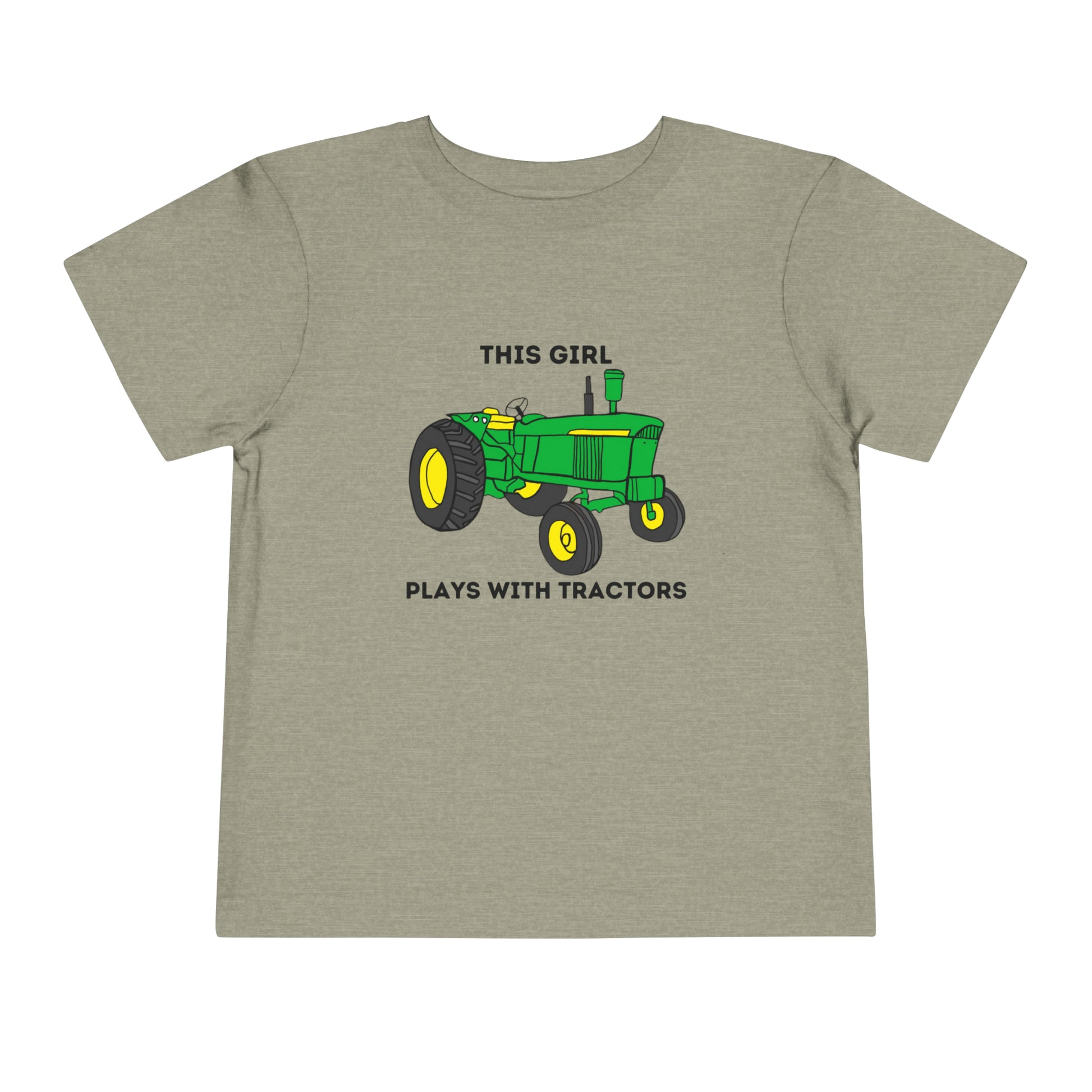 This Girl Plays with Tractors Toddler Short Sleeve Tee - My Country Kid