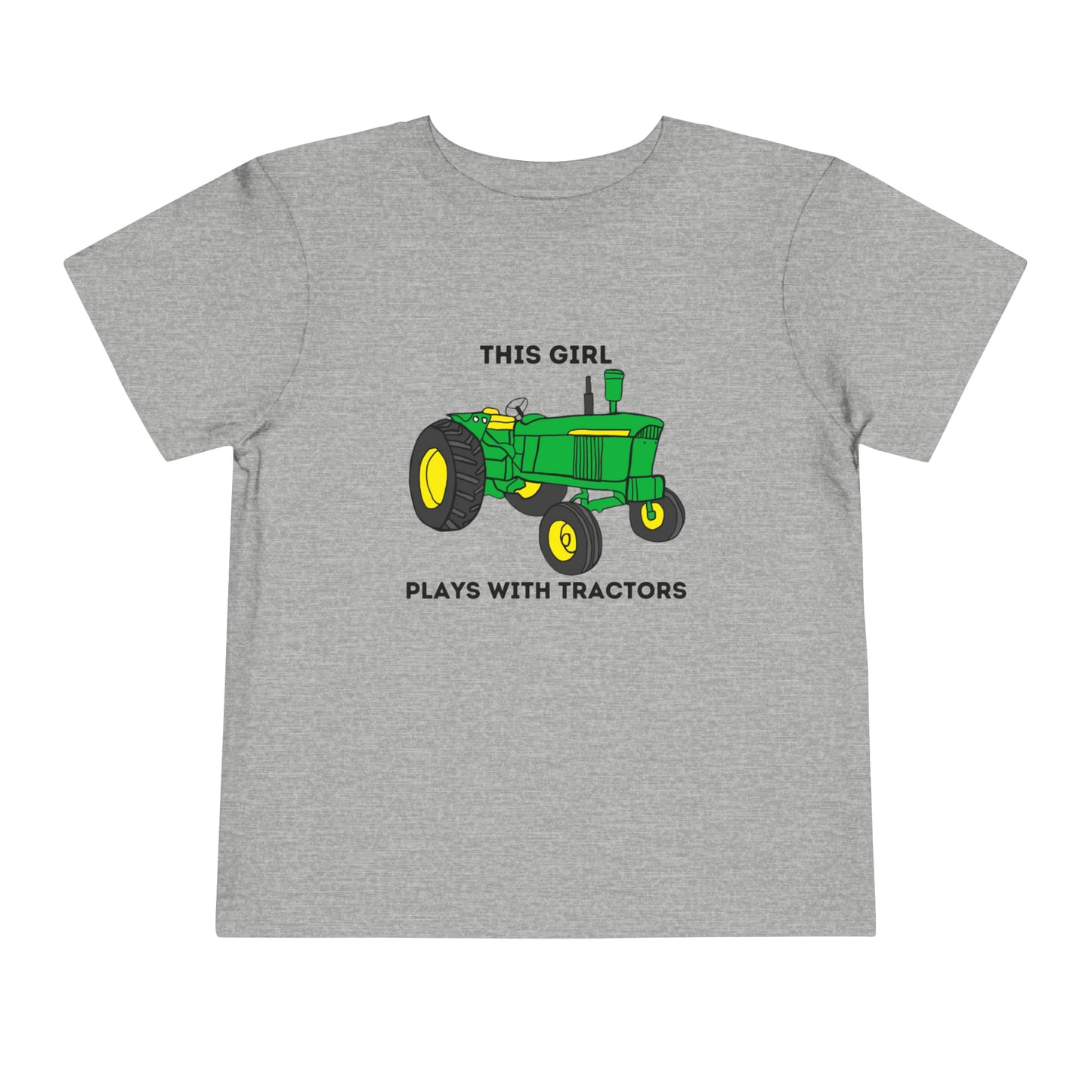 This Girl Plays with Tractors Toddler Short Sleeve Tee - My Country Kid