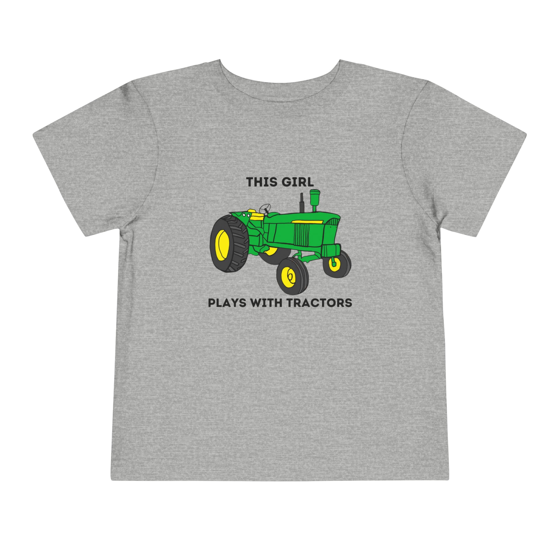 This Girl Plays with Tractors Toddler Short Sleeve Tee - My Country Kid