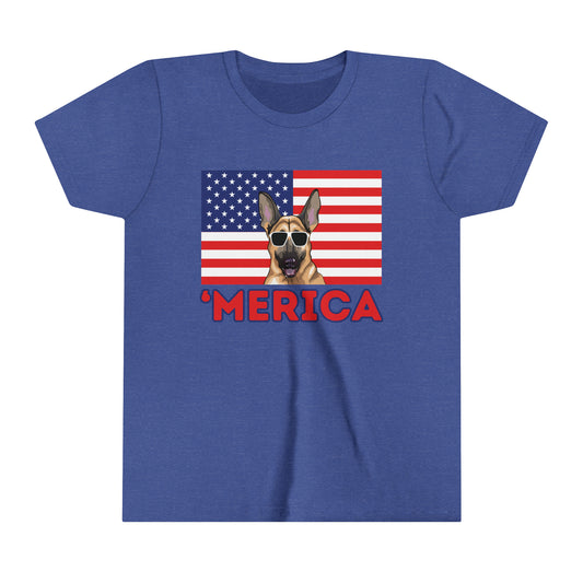 'Merica Dog Shirt' Youth Short Sleeve Tee