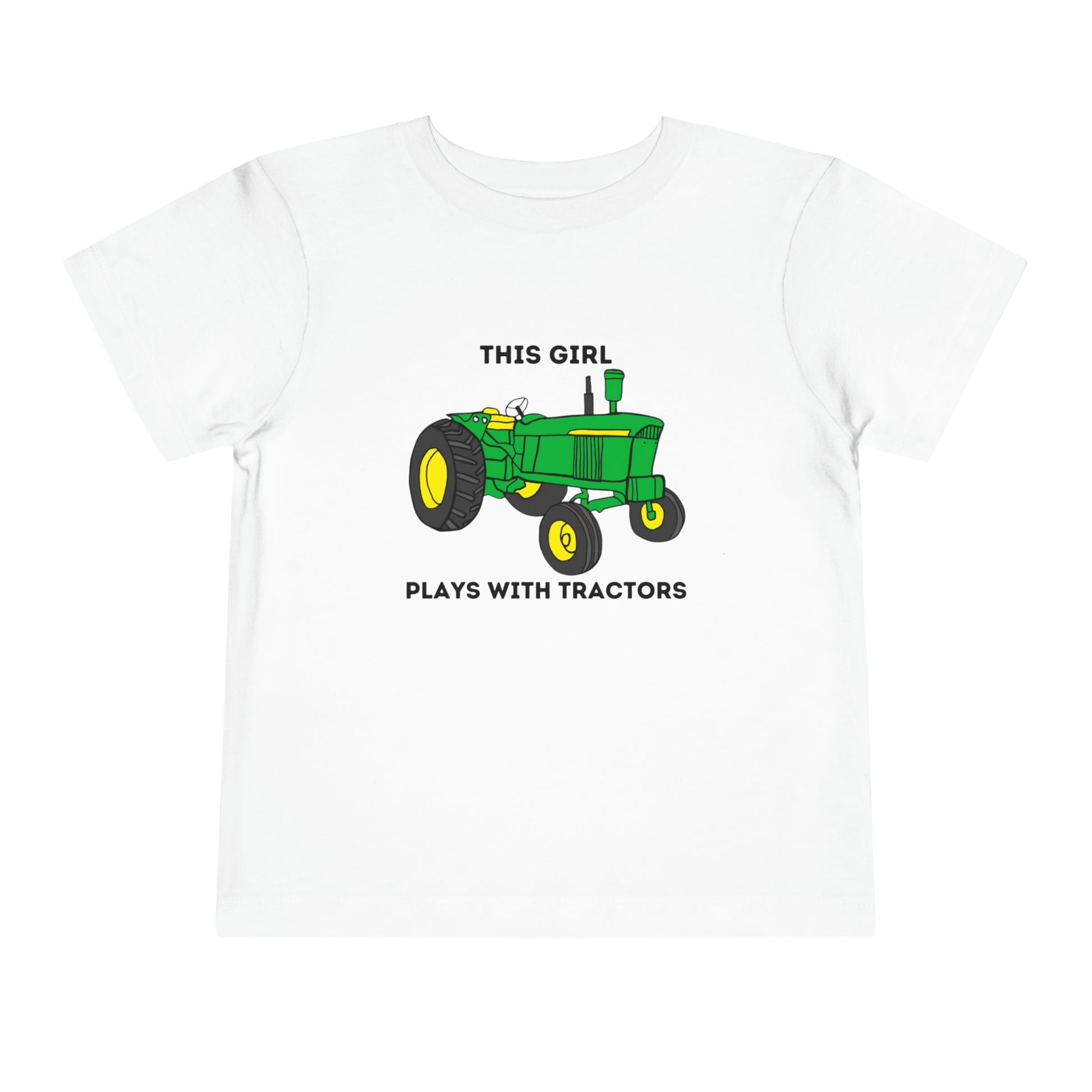 This Girl Plays with Tractors Toddler Short Sleeve Tee - My Country Kid