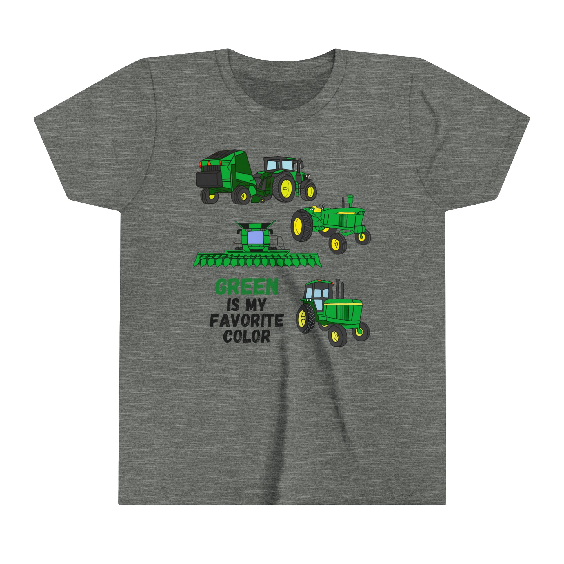 Green is my favorite color Youth Short Sleeve Tee - My Country Kid