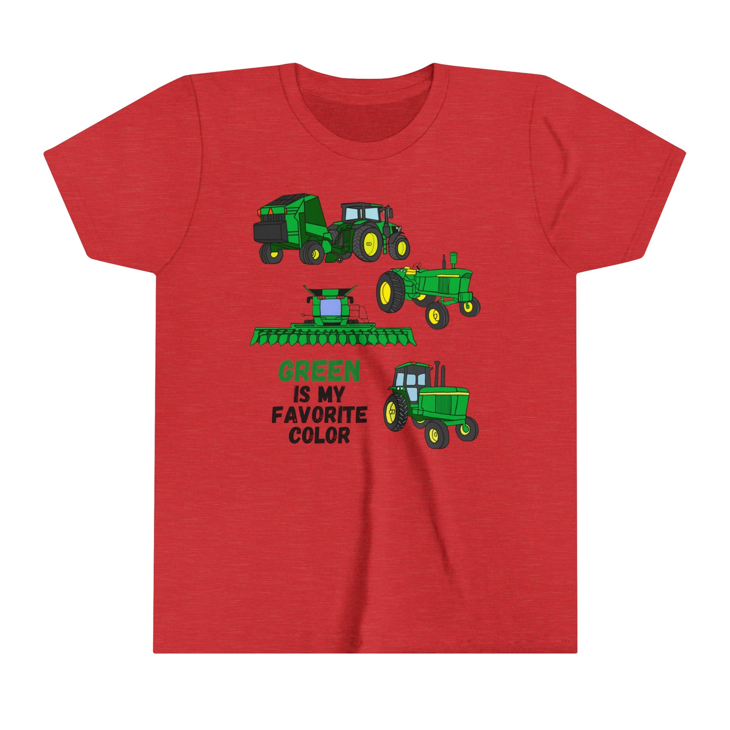 Green is my favorite color Youth Short Sleeve Tee - My Country Kid