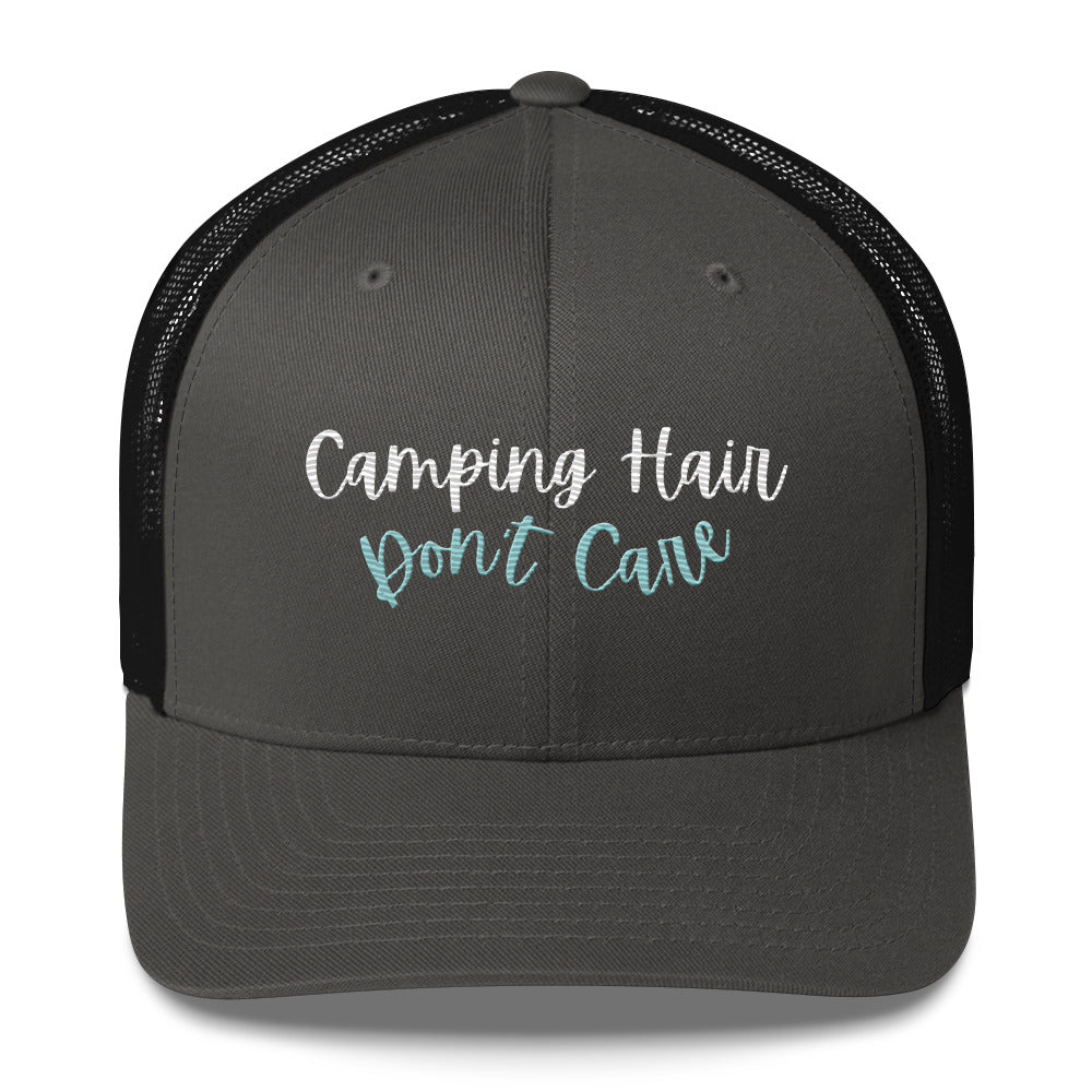 Camping Hair Don't Care Trucker Cap