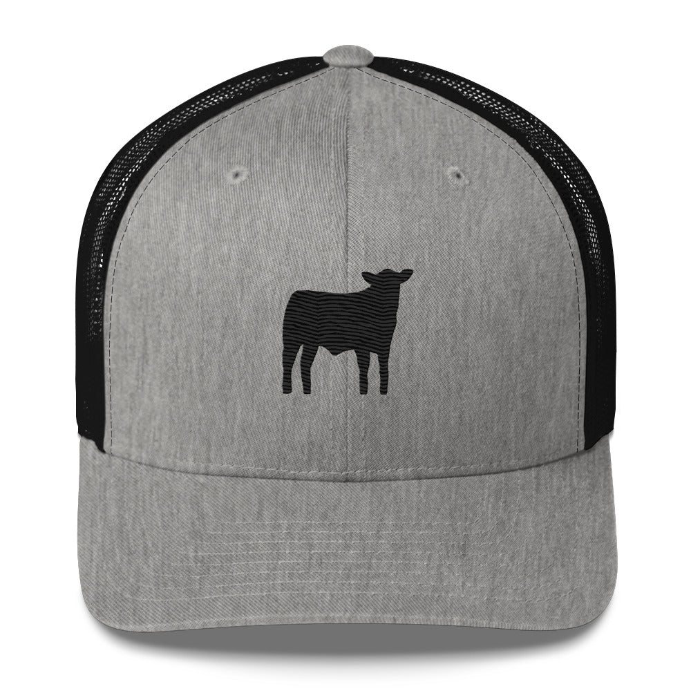 Black Calf Trucker Cap