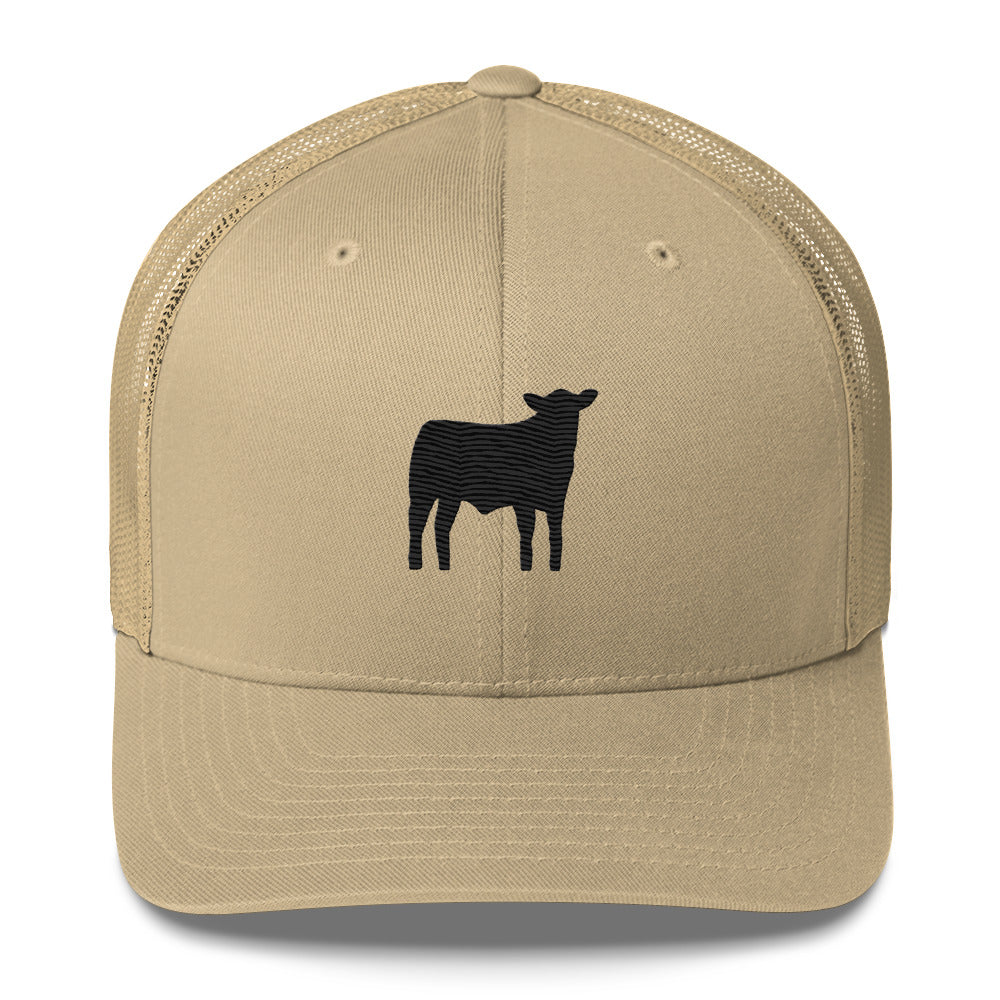 Black Calf Trucker Cap