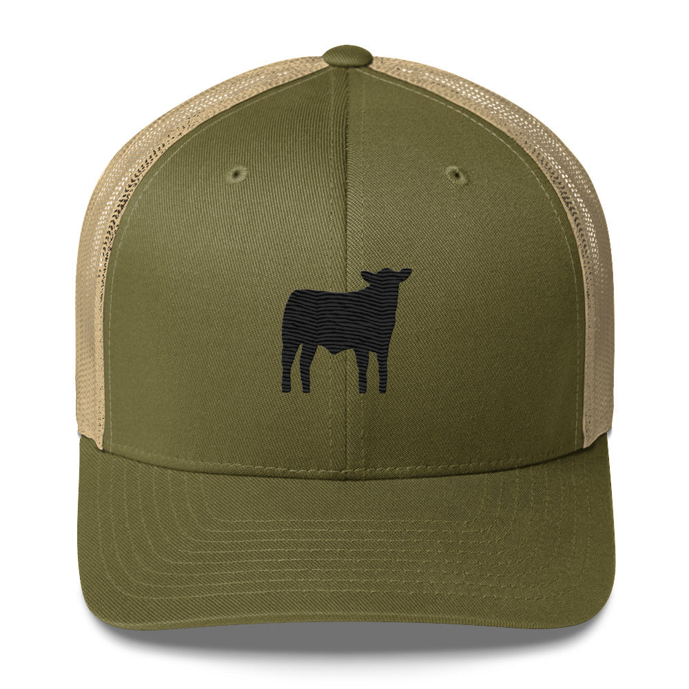 Black Calf Trucker Cap