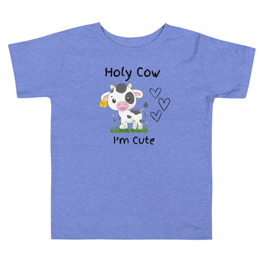 Holy Cow I'm Cute Toddler Short Sleeve Tee