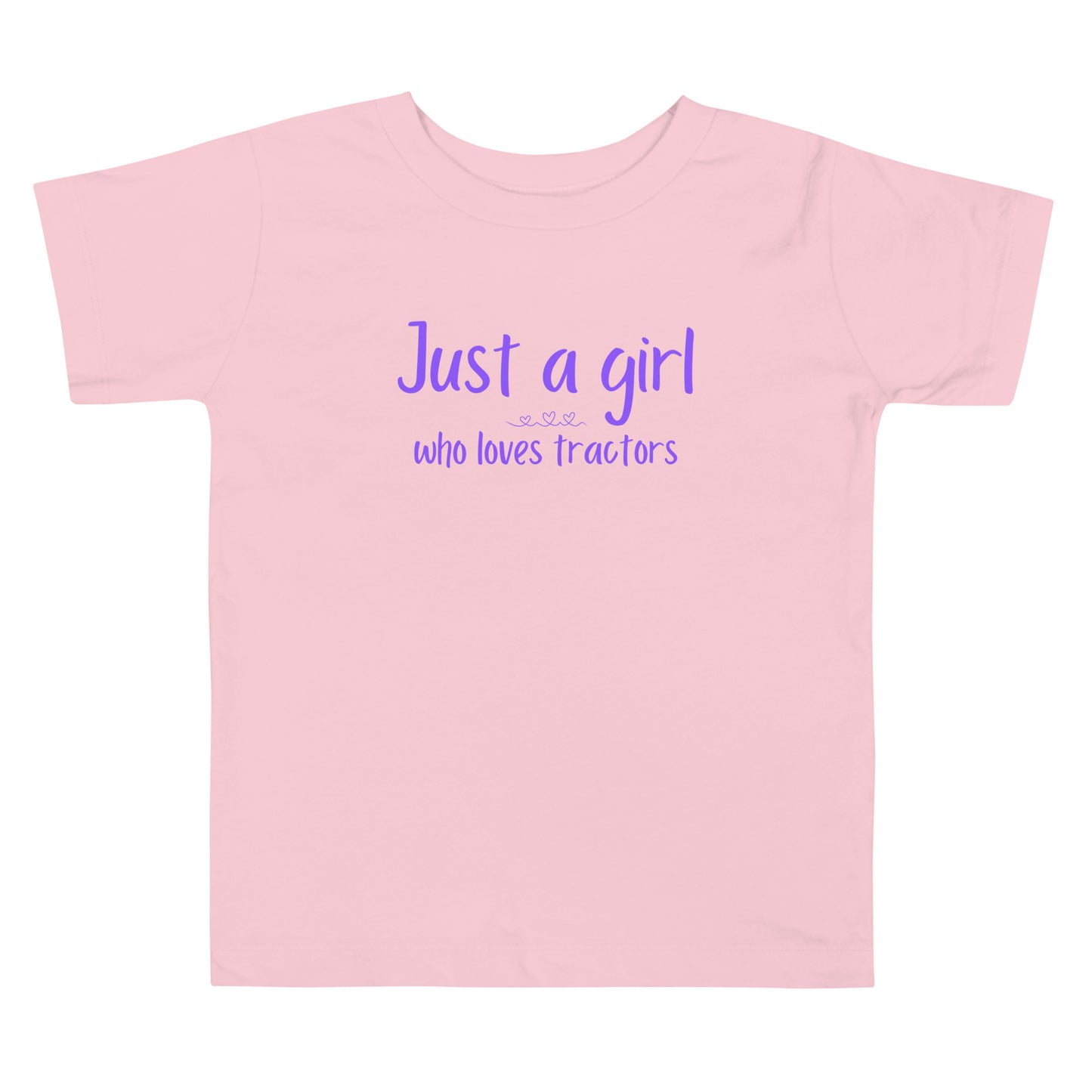 Just a Girl Who Loves Tractors Toddler Short Sleeve Tee