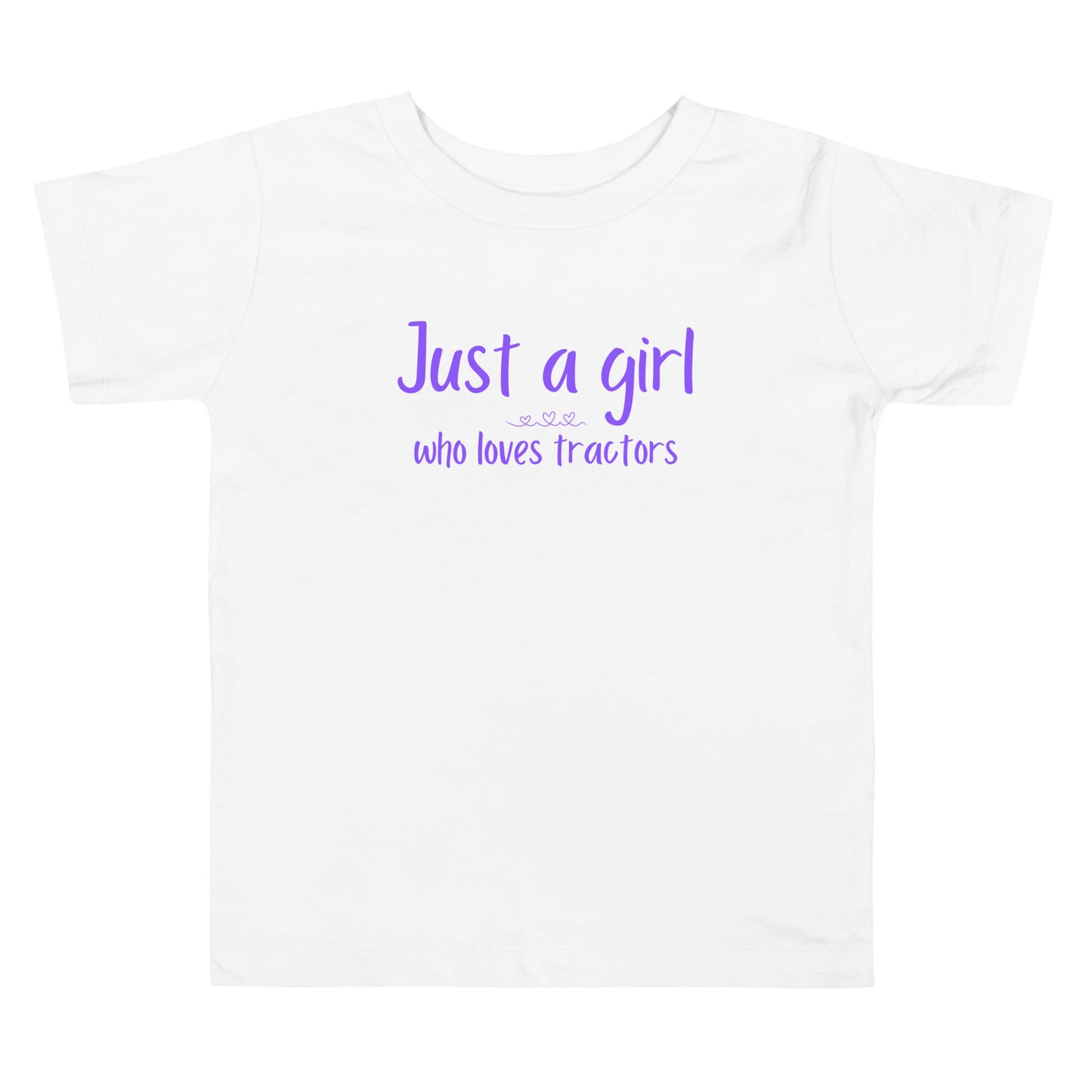 Just a Girl Who Loves Tractors Toddler Short Sleeve Tee