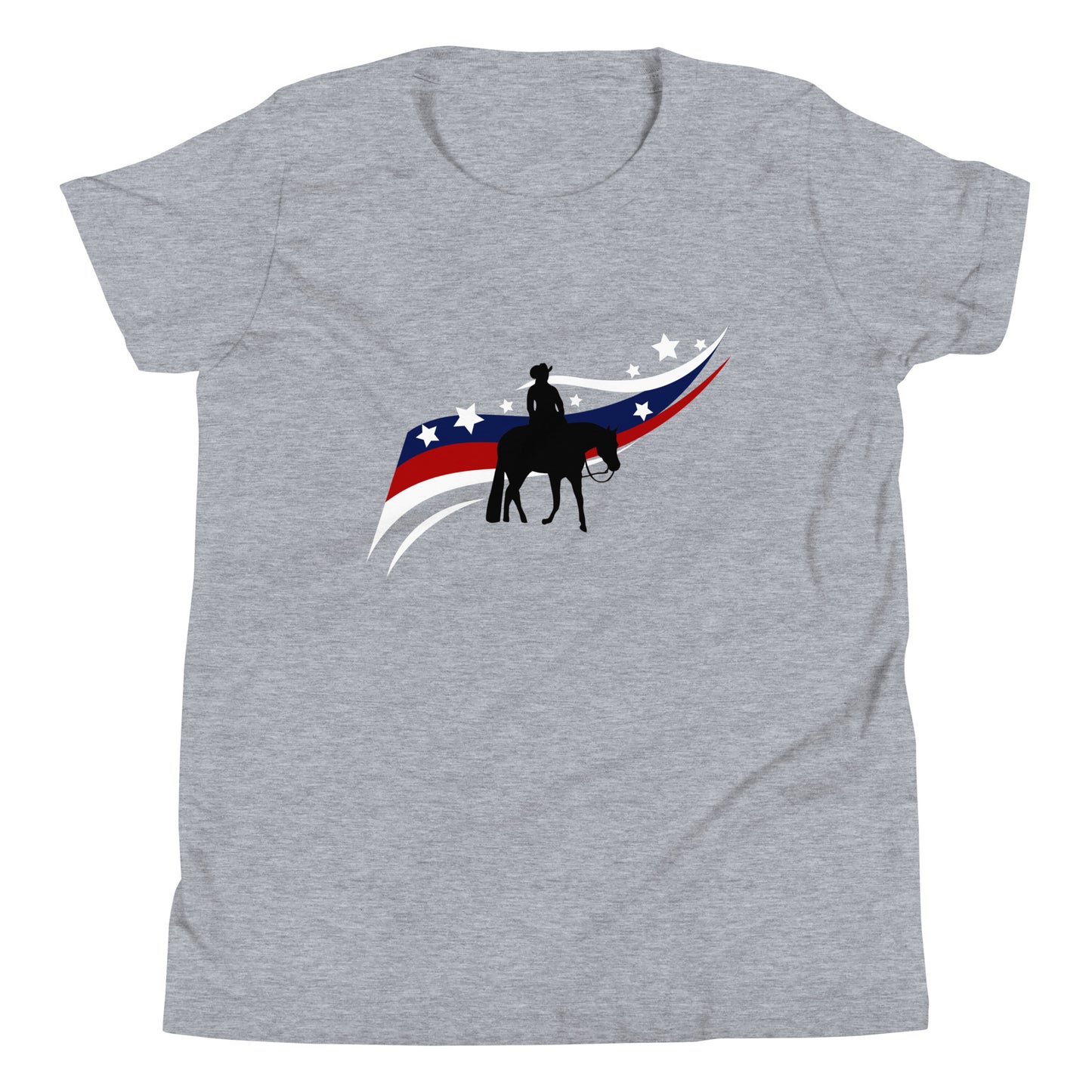 Patriotic Western Rider Youth Short Sleeve T-Shirt