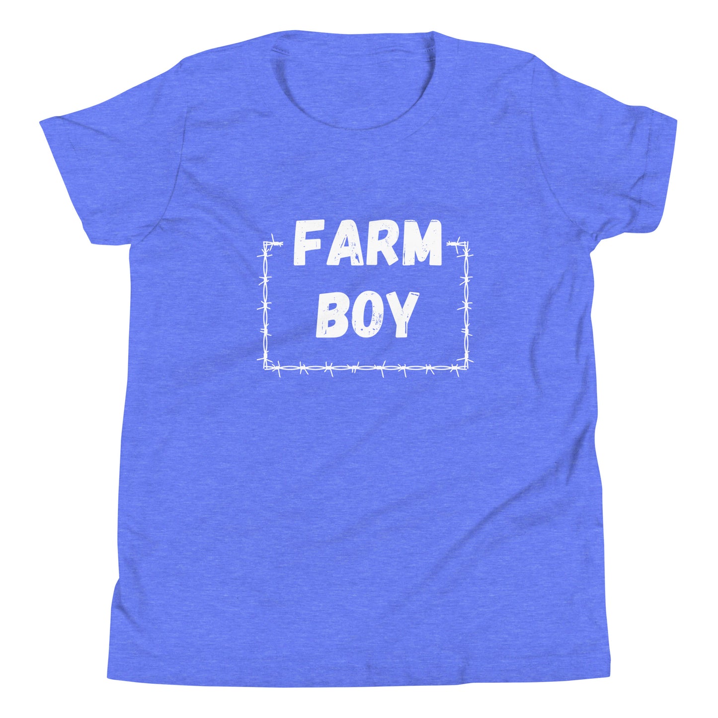 Farm Boy and Barbwire Youth Short Sleeve T-Shirt