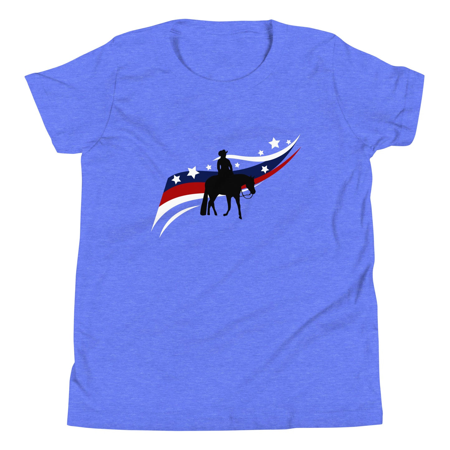 Patriotic Western Rider Youth Short Sleeve T-Shirt