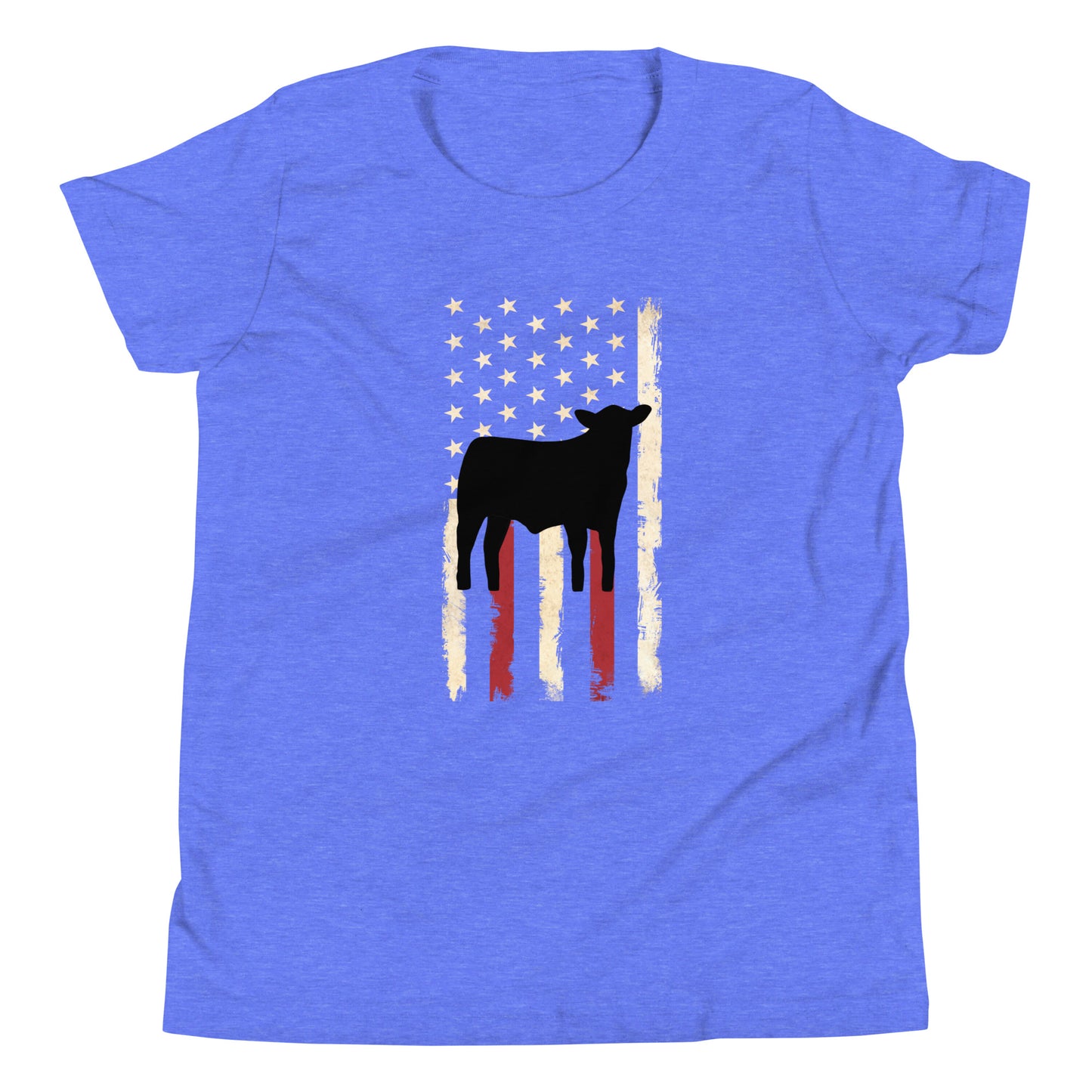 American Flag and Calf Youth Short Sleeve T-Shirt