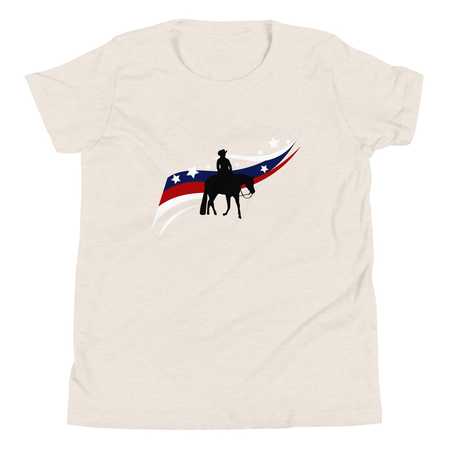 Patriotic Western Rider Youth Short Sleeve T-Shirt