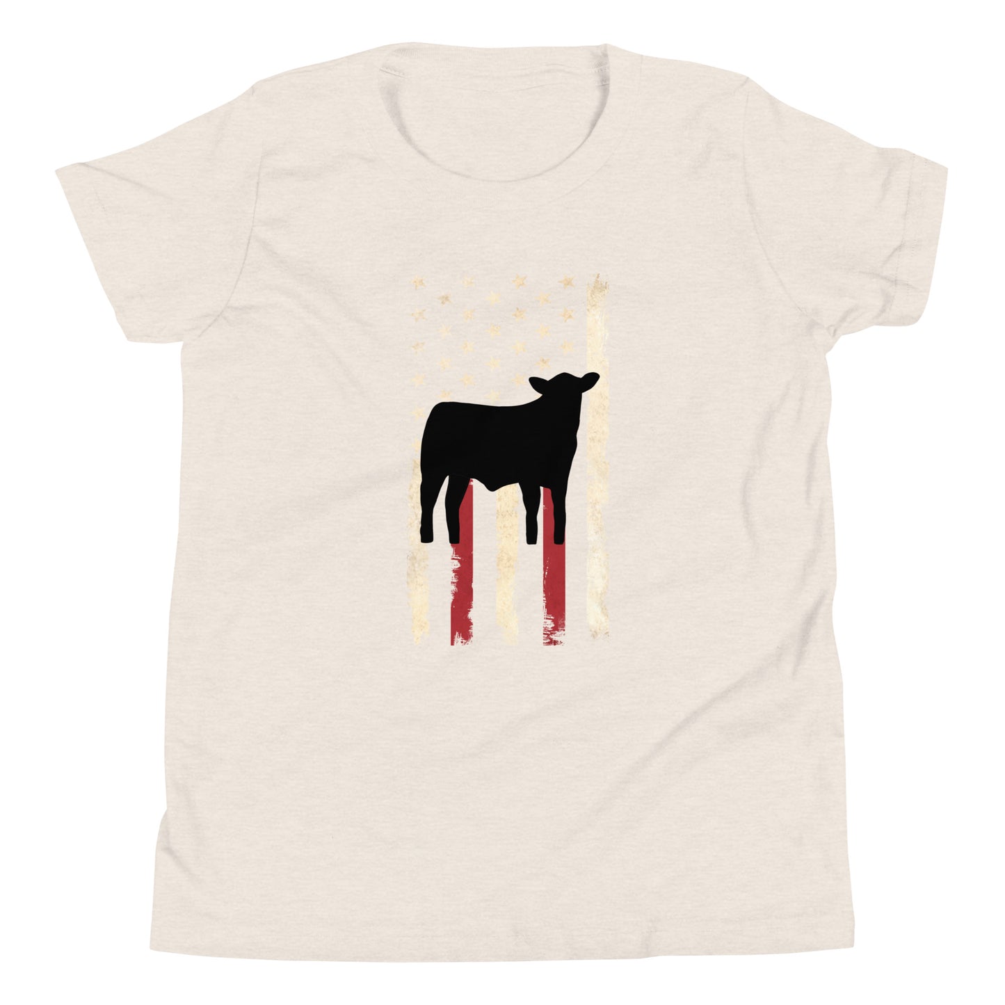 American Flag and Calf Youth Short Sleeve T-Shirt